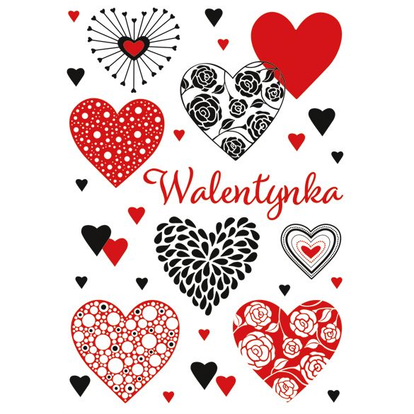 Kartka składana brokatowa walentynka B6