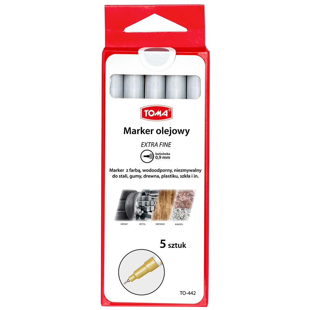 Marker olejowy Toma extra fine srebrny 0,9mm (TO-442 9 4)