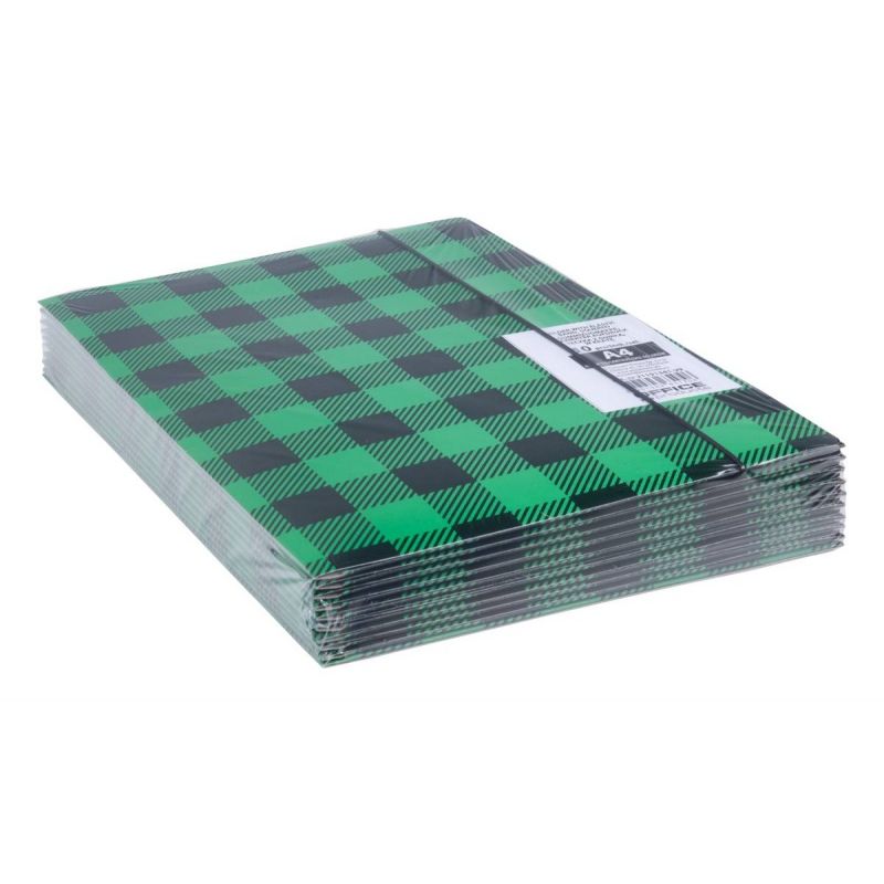 Teczka kartonowa na gumkę w kratę A4 mix 320g Office Products (21191341-99)