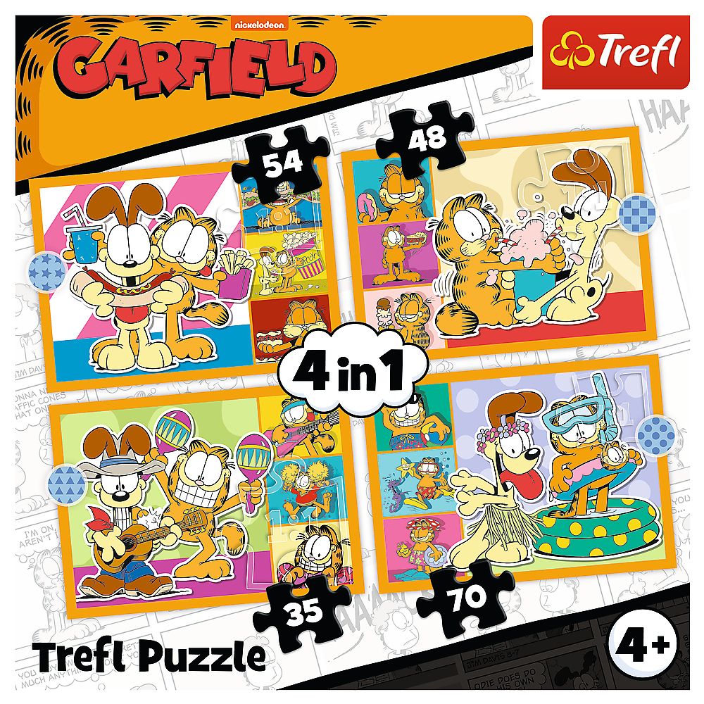 Puzzle Garfield 4w1 4w1 el. Trefl (34673)