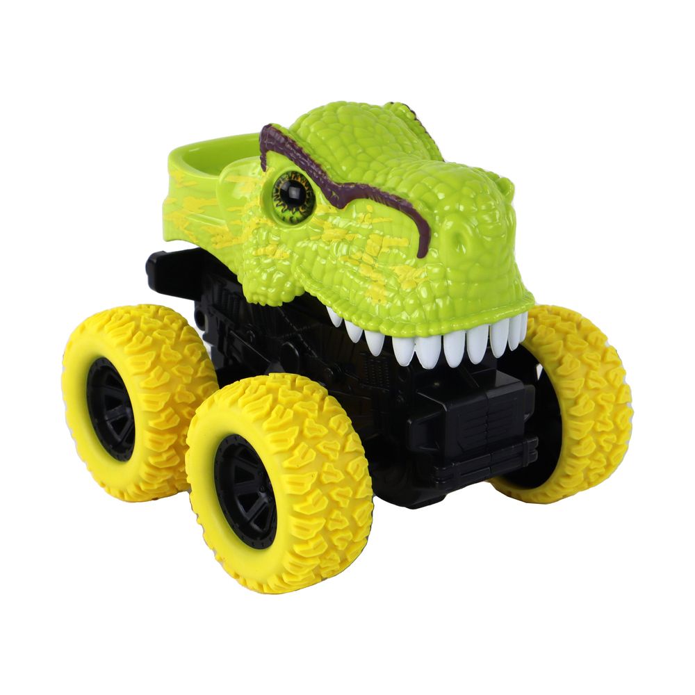 Pchacz Pojazd Terenowy Tyranozaur Rex Gumowe Koła Zielony Lean (16267)