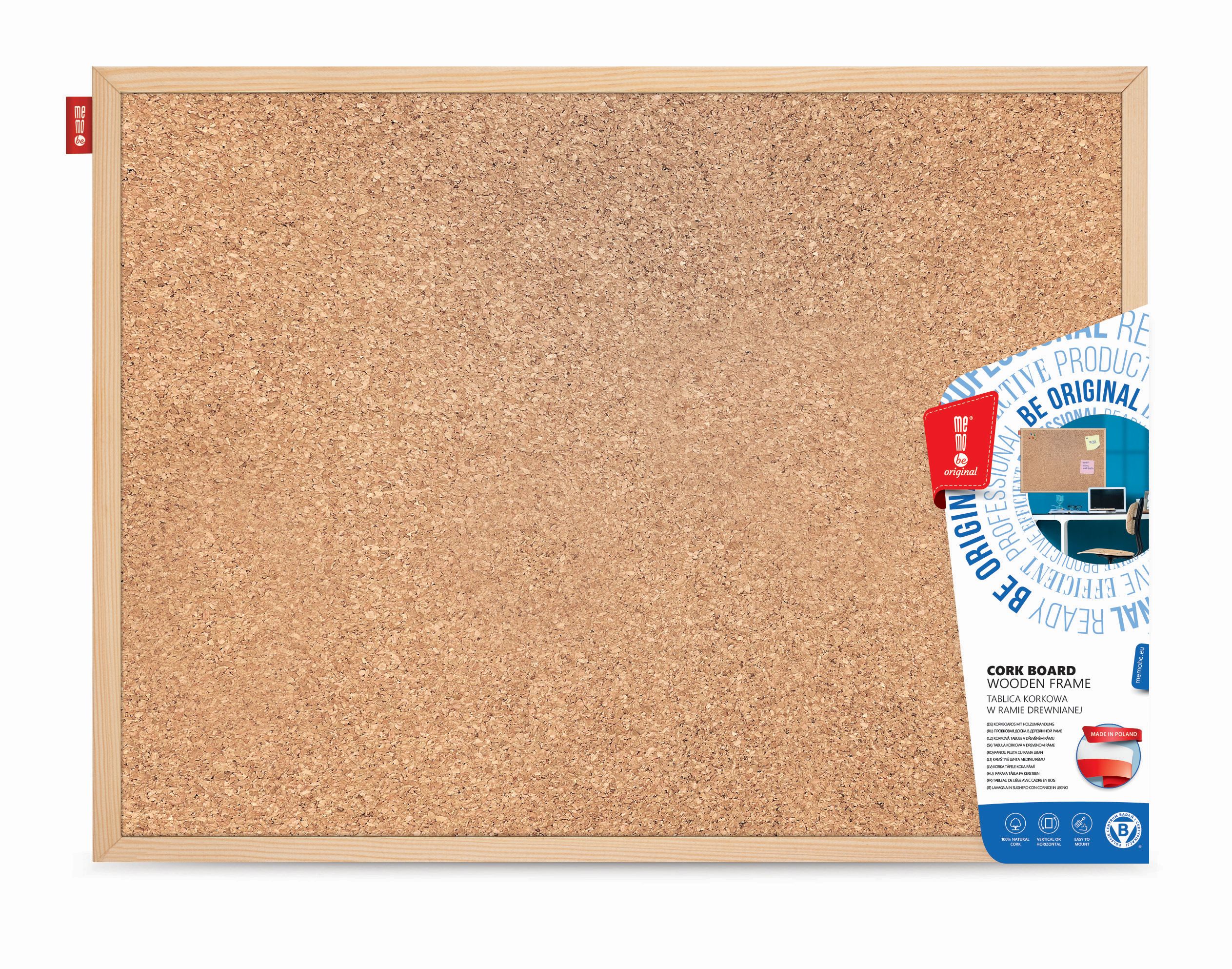 Tablica korkowa w drewnianej ramie Memoboards (TC54/1)