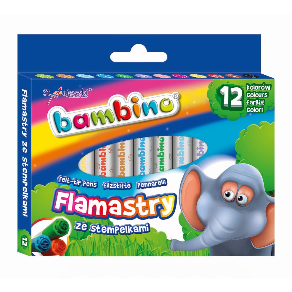 Flamaster ze stempelkiem 12 kol. St.Right
