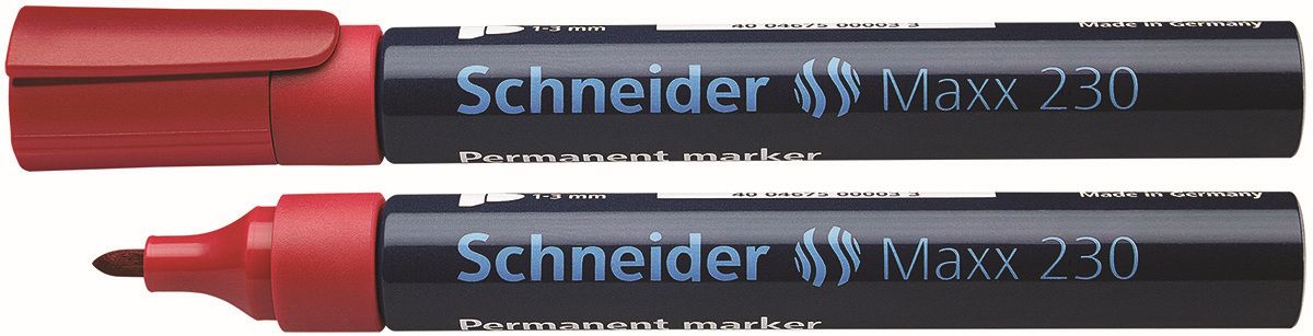 Marker permanentny Schneider Maxx 130 czerwony 1,0-3,0mm okrągła końcówka (SR123002)