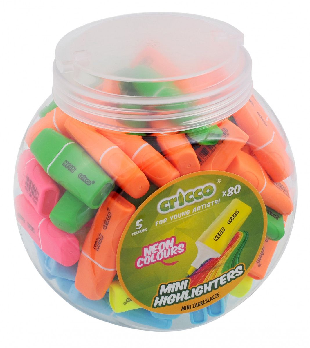 Zakreślacz Cricco mini neon 80 szt mix (CR390PB80)