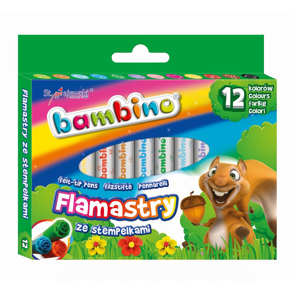 Flamaster ze stempelkiem 12 kol. St.Right