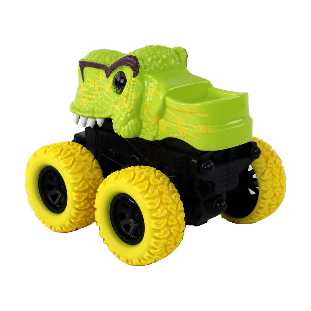 Pchacz Pojazd Terenowy Tyranozaur Rex Gumowe Koła Zielony Lean (16267)
