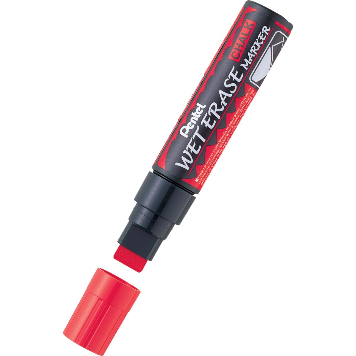 Marker suchościeralny Pentel czerwony ścięta końcówka (SMW56-)