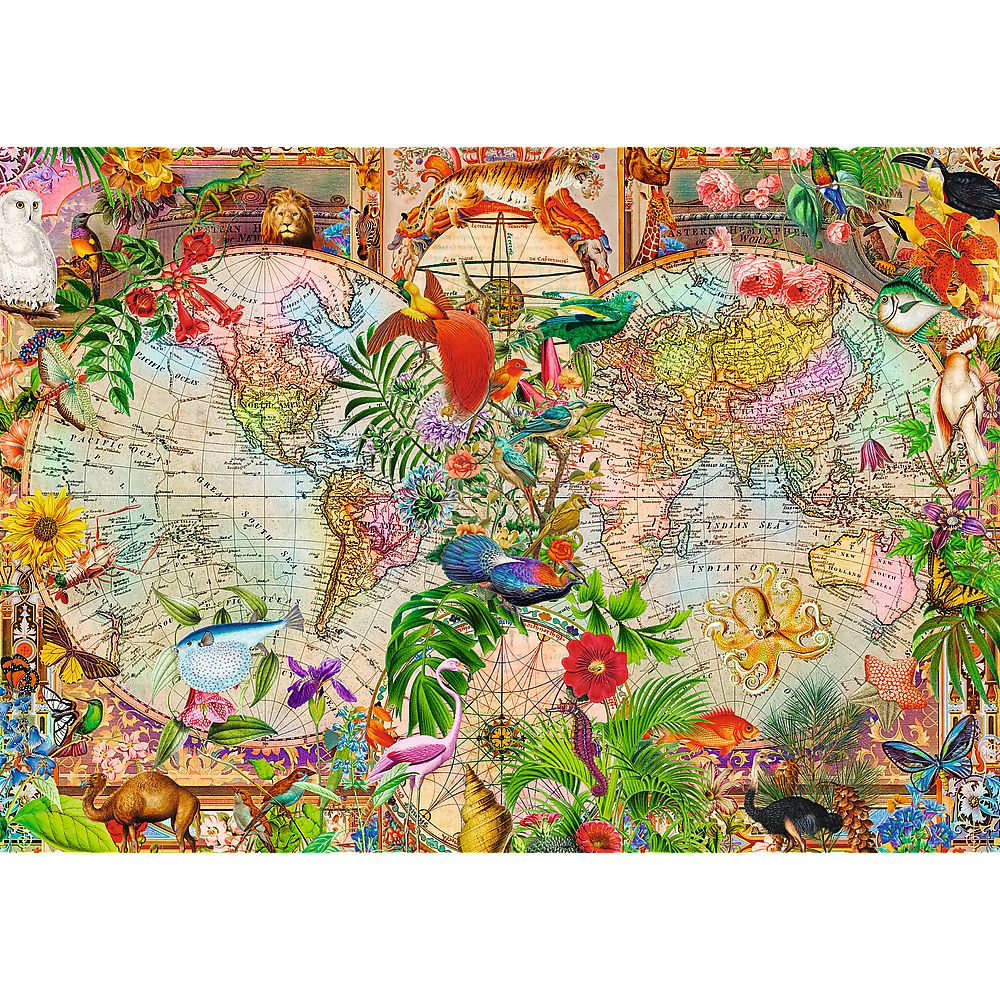 Puzzle Premium Plus Tea Time: Antyczna mapa świata 1000 el. Trefl (12075)