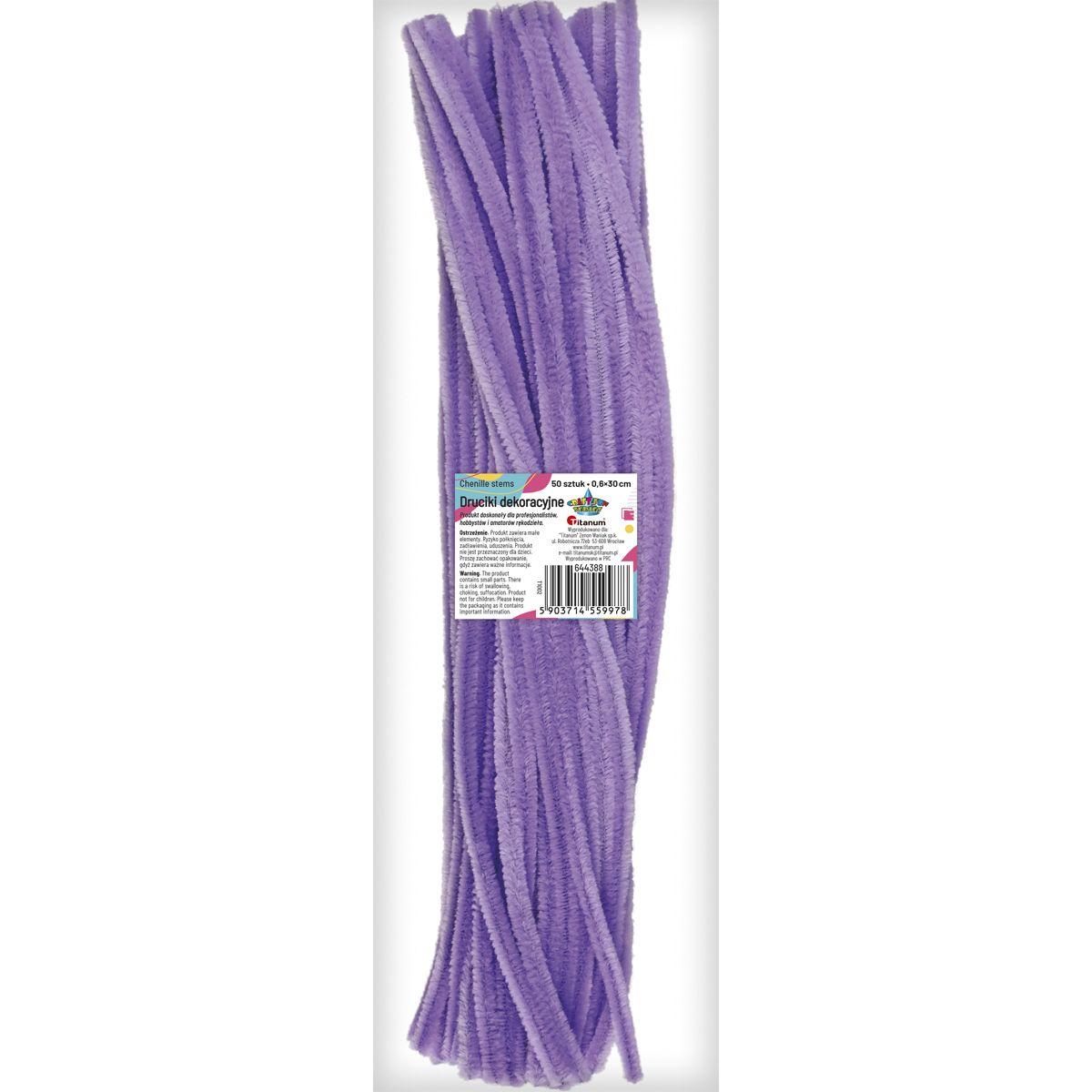 Drucik Craft-Fun Series kreatywny kolor: liliowy 300mm 50 szt Titanum (T1002)