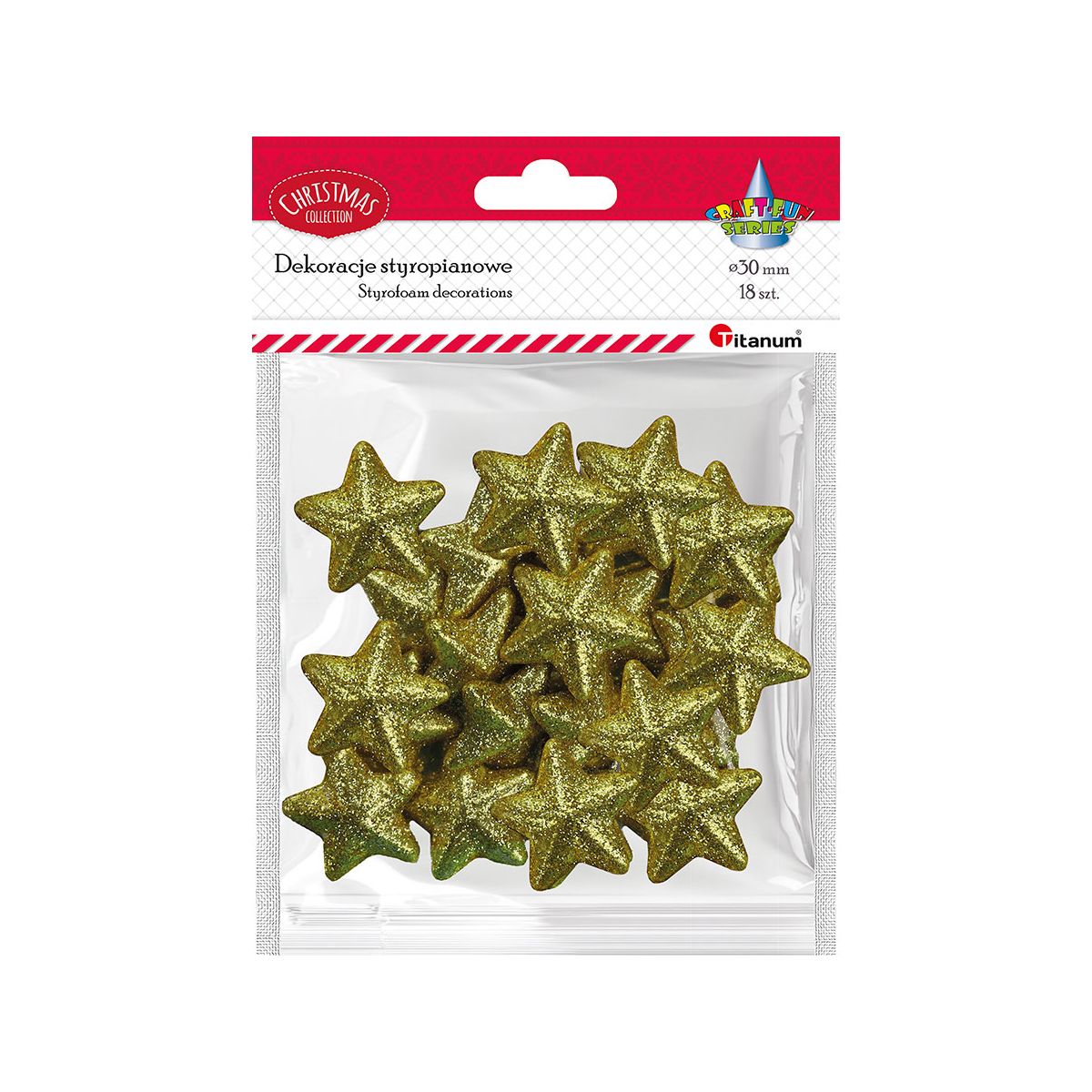 Ozdoba styropianowa Craft-Fun Series gwiazdki Titanum (23YX0326-2(GOLD))