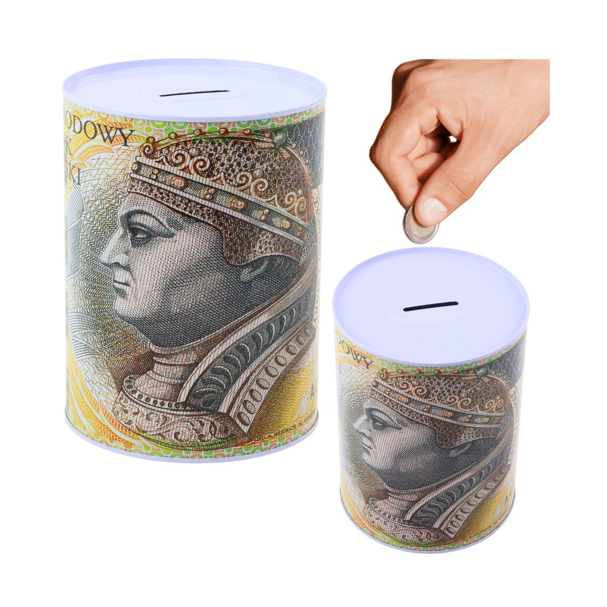 Skarbonka Lean puszka banknot 16cm metal (22082)