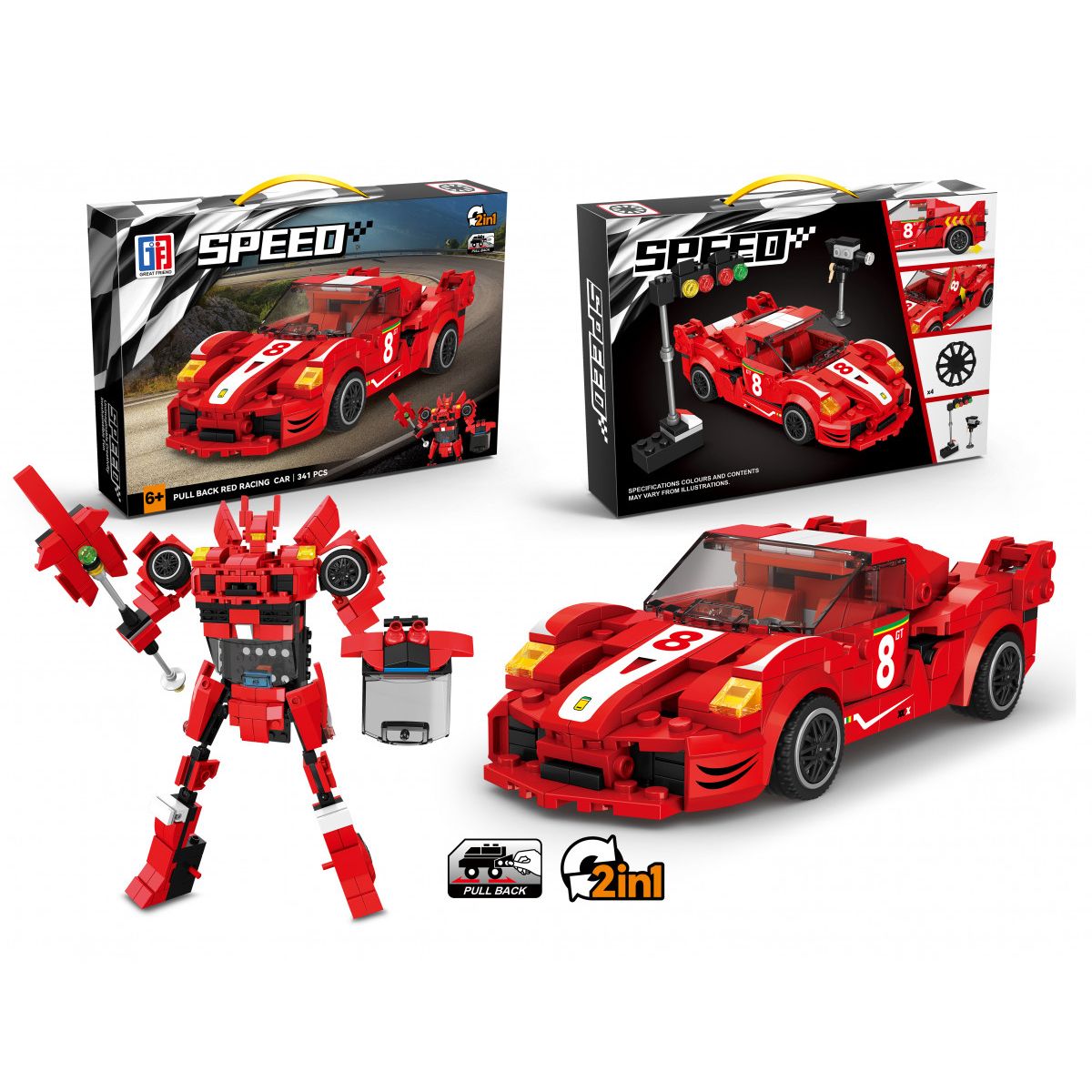 Klocki konstrukcyjne Lean auto robot 2w1 (23577)