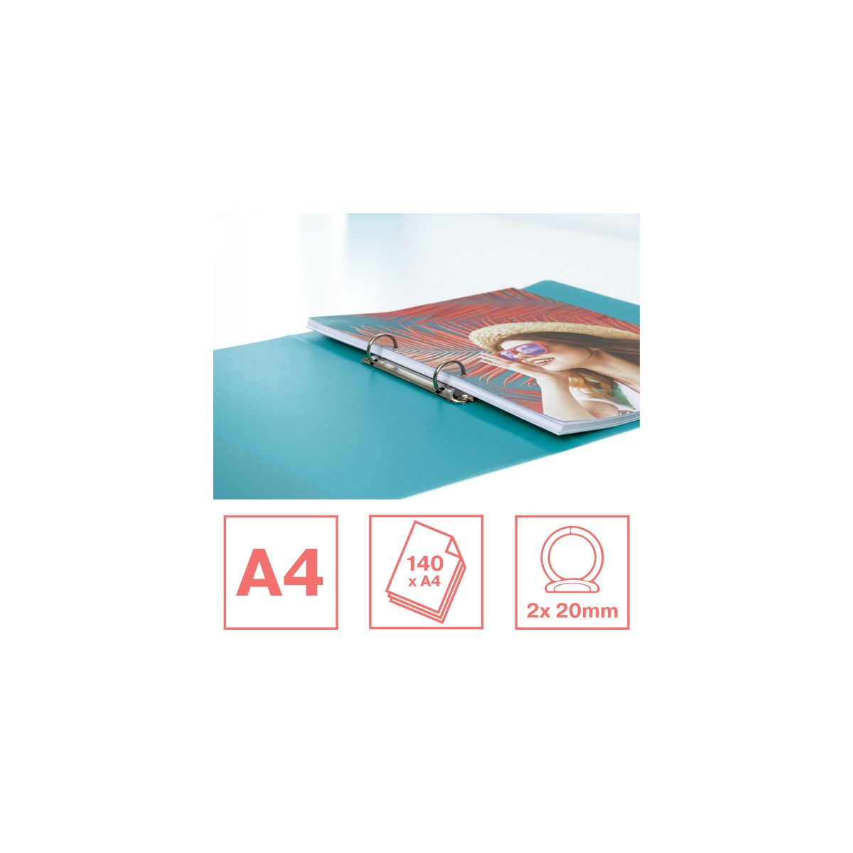 Segregator ringowy Colour Breeze A4 25mm niebieski Esselte (626242)