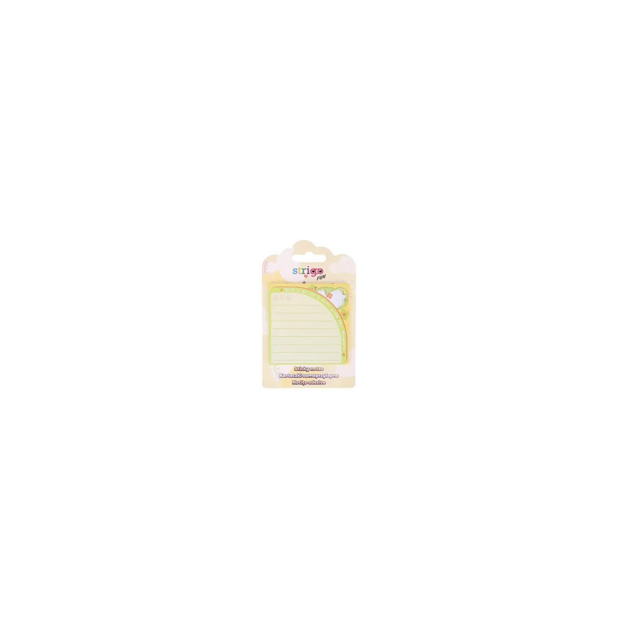 Notes samoprzylepny (karteczki) sampoprzylepne zielone żółty 20k [mm:] 73x73 Strigo (SSN054)