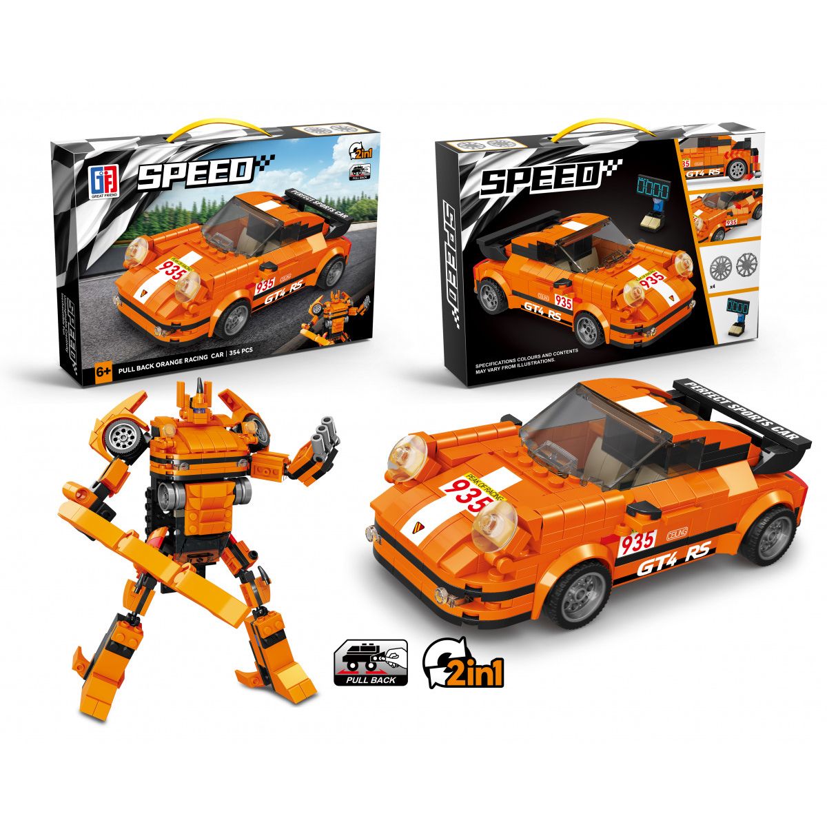 Klocki konstrukcyjne Lean auto robot 2w1 (23574)