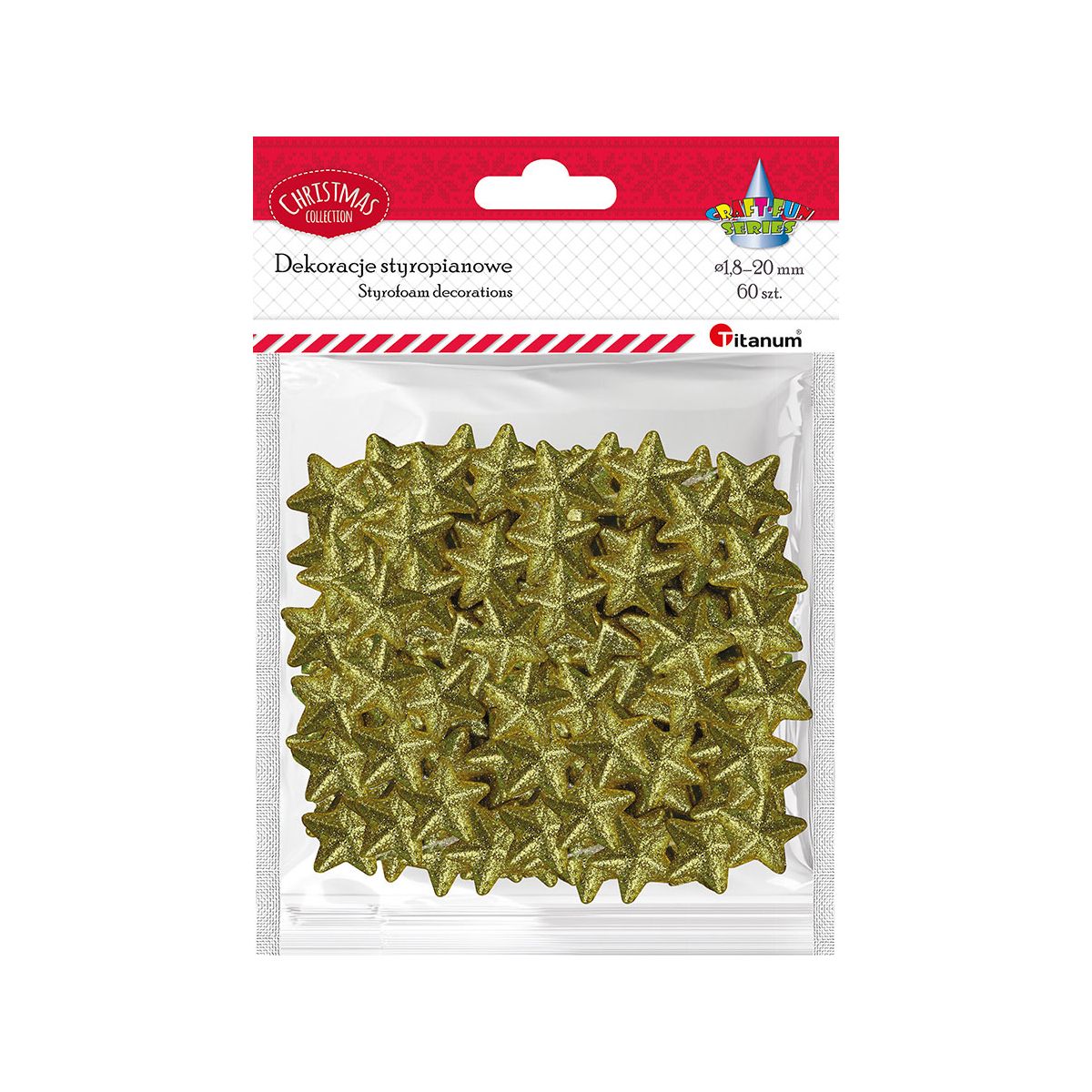 Ozdoba styropianowa Craft-Fun Series gwiazdki Titanum (23YX0326-3(gold))