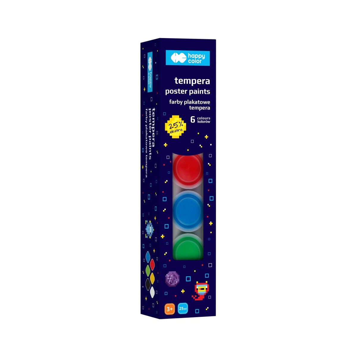 Farby plakatowe Happy Color Pixi Planet (HA 3310 0025-PP6)