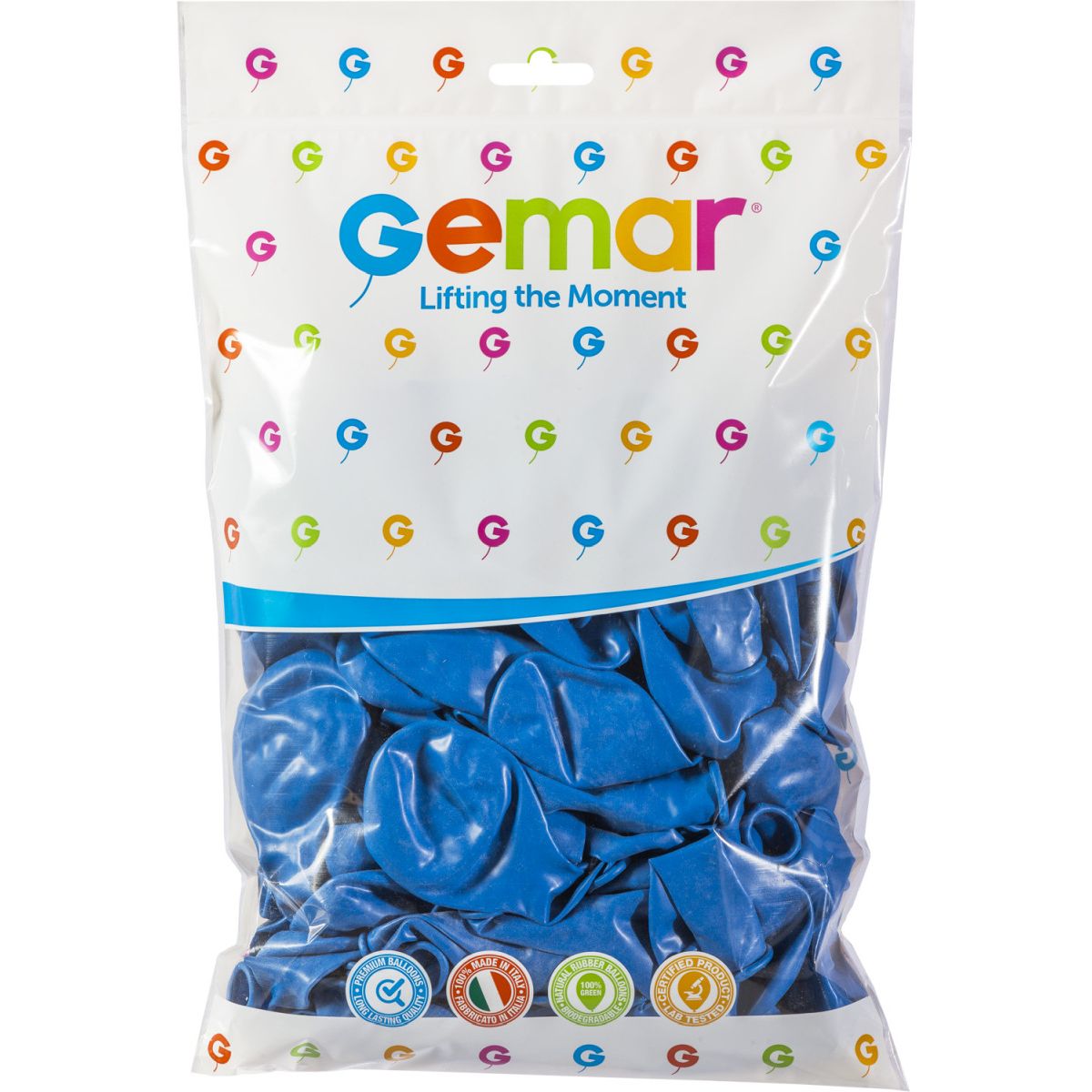 Balon gumowy pastelowy 100 szt niebieski Godan (G110/10)