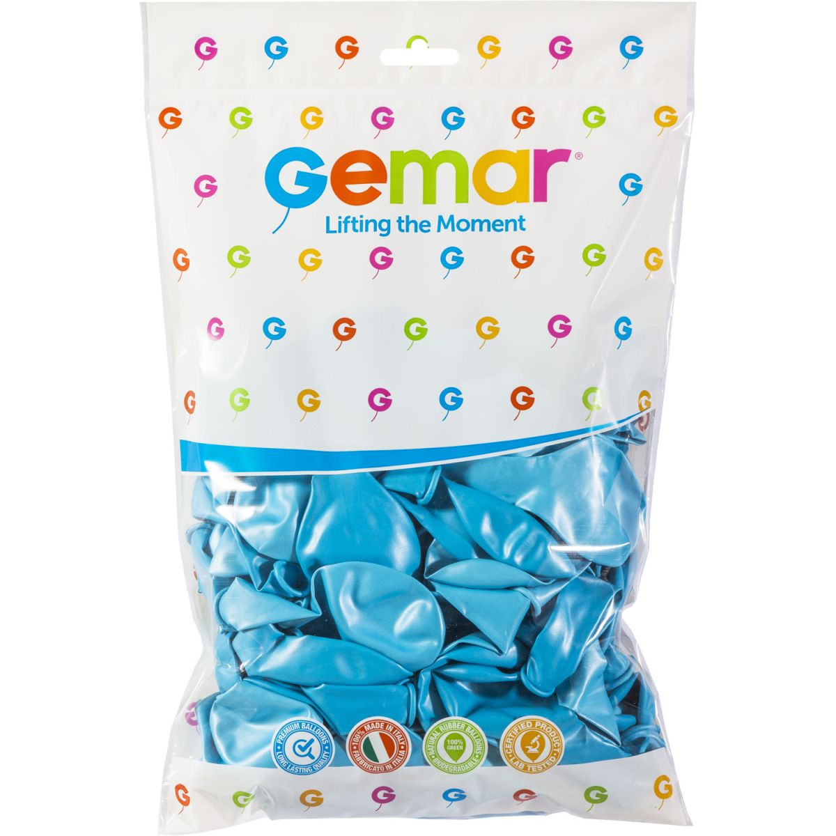 Balon gumowy metalizowany 12cal (GM110/bl/35)