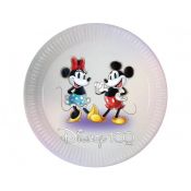 Talerz jednorazowy Godan Disney 100 - Mickey & Minnie śr. 230mm 8 szt (85671)