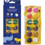 Farby akwarelowe Bebe BB KIDS 12 kolor.