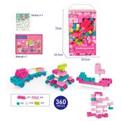Klocki konstrukcyjne Lean różowe 360 el. (23508)