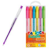 Długopis Carioca Fiorella neon 6 kolorów 1,0mm (160-2416)